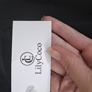 Lily Coco size L lightweight black dress pants